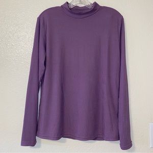 Cotton Candy Sweet Collection Purple Long sleeve Ribbed Top - 2X
